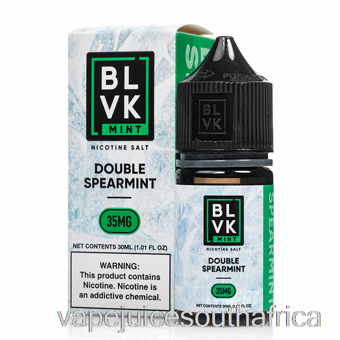 Vape Juice South Africa Double Spearmint - Blvk Mint Salts - 30Ml 35Mg